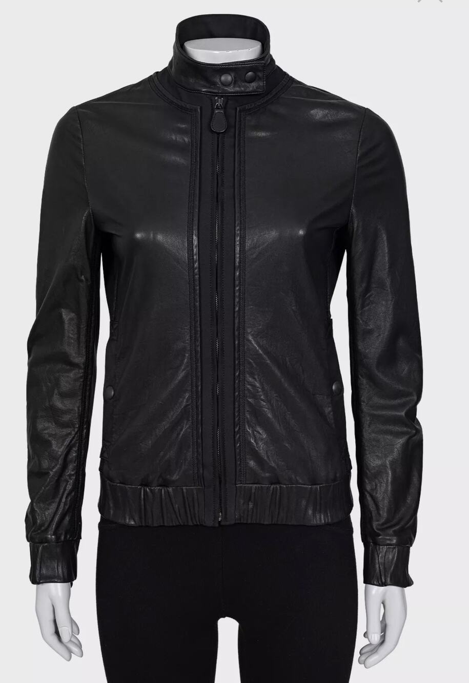 Bottega Veneta Black Leather Jacket - IT 38 / XS